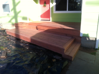 Redwood entryway deck