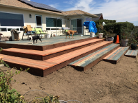 Redwood back deck