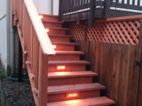Under lit stairway