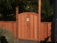 Front gate with peep window