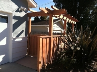 Redwood Arbor and Fence